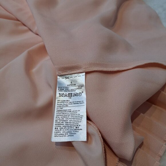 Banana Republic Satin Midi Dress Sz 6 Racerback Tiered Party Cocktail Neutral - Picture 11 of 16